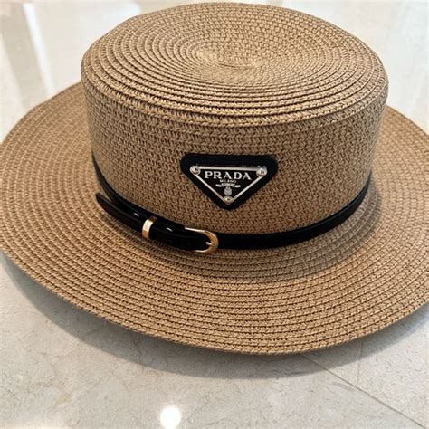 prada hat straw